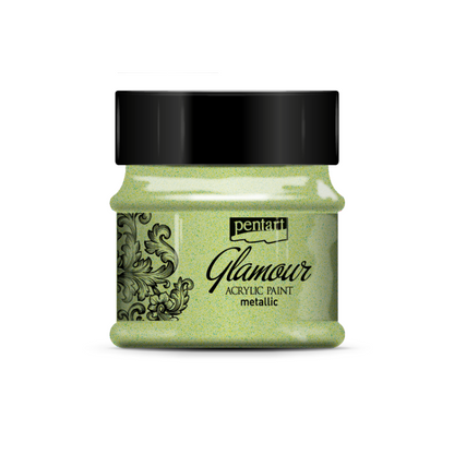 Pentart Glamour Peinture acrylique métallisée 50 ml - Greenish Gold
