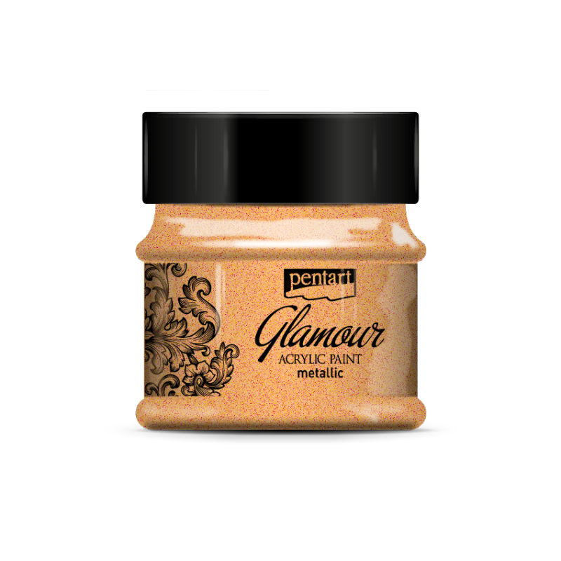 Pentart Glamour Peinture acrylique métallisée 50 ml - Reddish Gold