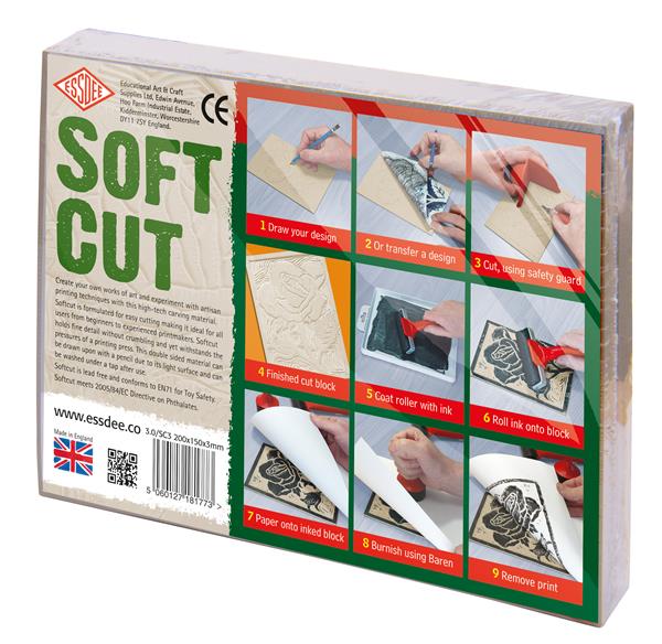 Essdee SoftCut Carvingblok 3.0 mm - 150x100x3.0 mm - 10 pièces