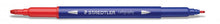 Staedtler Feutres de calligraphie à double pointe, set de 12 couleurs