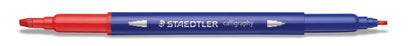 Staedtler Feutres de calligraphie à double pointe, set de 12 couleurs