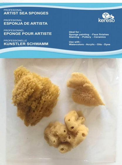 Kereso Natuurlijke Zee Sponzen Variëteitspakket - Fin et rugueux - 3 pièces