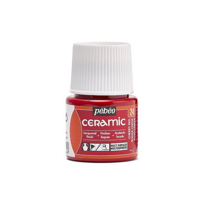 Pebeo Ceramic Paint 45 ml - 24 - Kersenrood