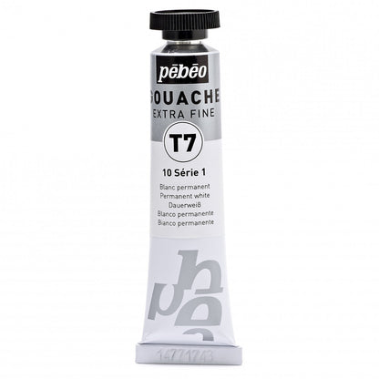 Pebeo Extra-Fijne Gouache T7 20 ml - Blanc permanent