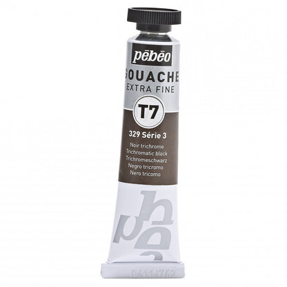 Pebeo Extra-Fijne Gouache T7 20 ml - Noir trichrome