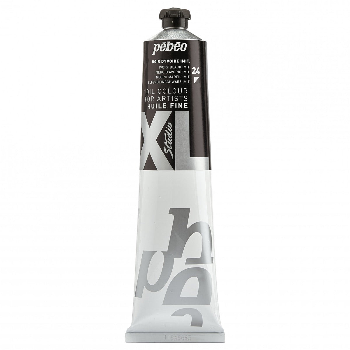 Pebeo Studio XL Peinture à l'huile 200 ml - 24 - Ivoorzwart imit