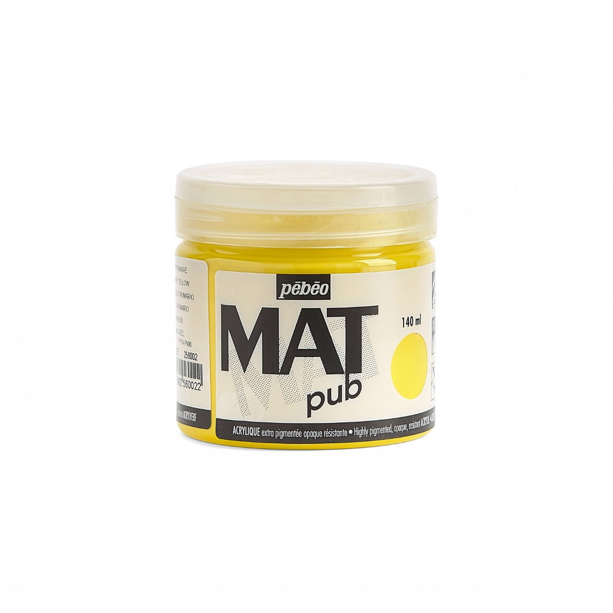 Pebeo Mat Pub Peinture acrylique 140 ml - Jaune primaire