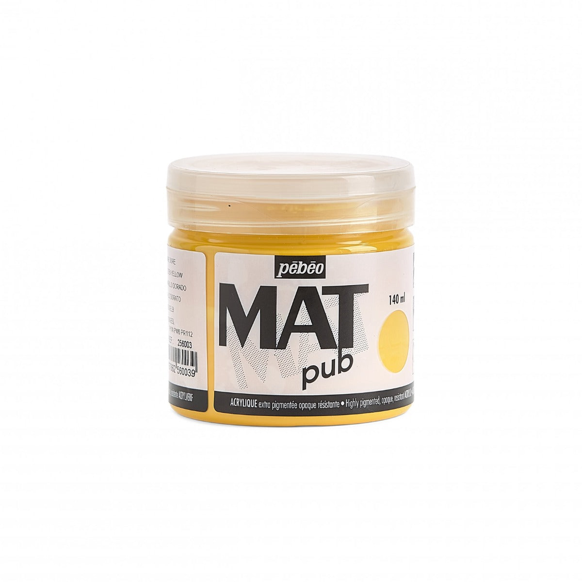 Pebeo Mat Pub Peinture acrylique 140 ml - Verguld Jaune