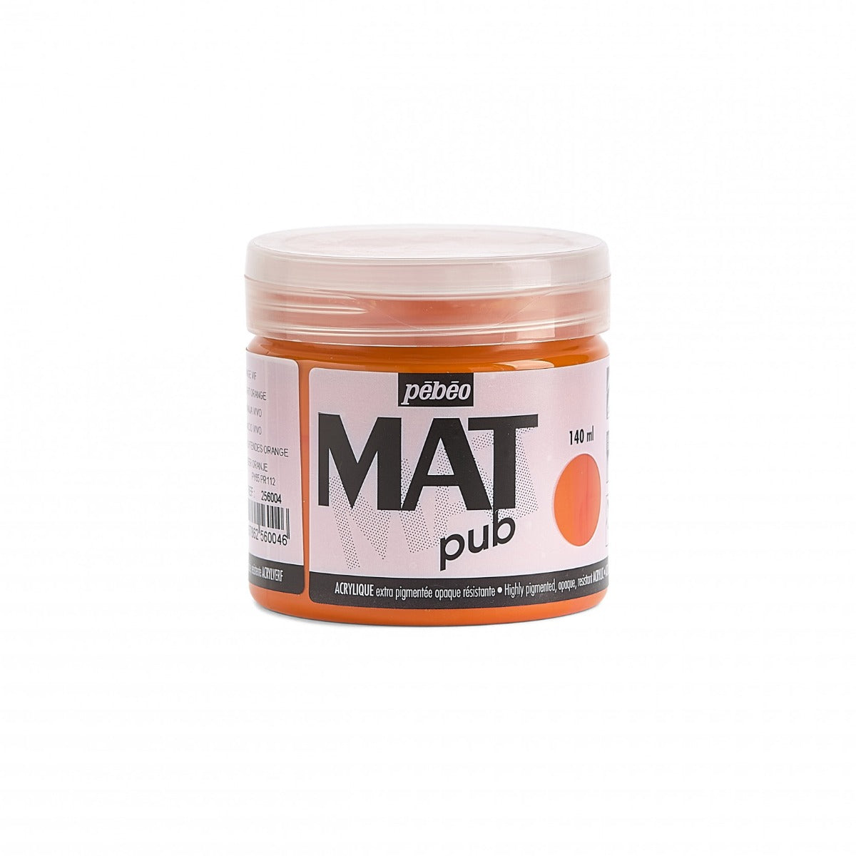 Pebeo Mat Pub Peinture acrylique 140 ml - Fel Orange