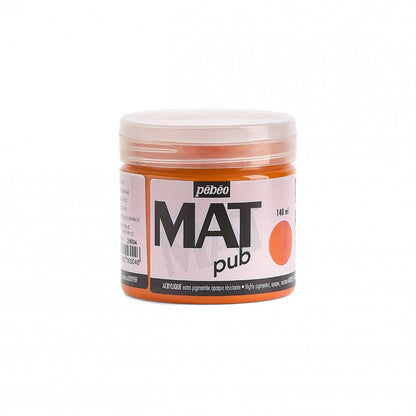 Pebeo Mat Pub Peinture acrylique 140 ml - Fel Orange
