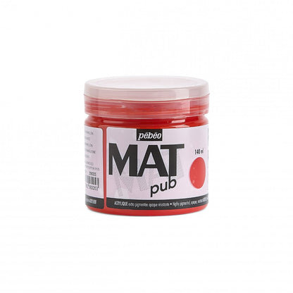 Pebeo Mat Pub Peinture acrylique 140 ml - Vermillon foncé