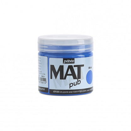 Pebeo Mat Pub Peinture acrylique 140 ml - Bleu cobalt