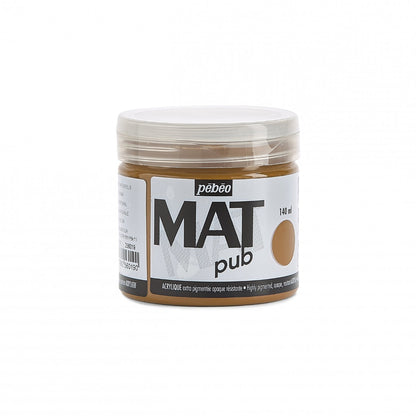 Pebeo Mat Pub Peinture acrylique 140 ml - Terre de Sienne naturelle