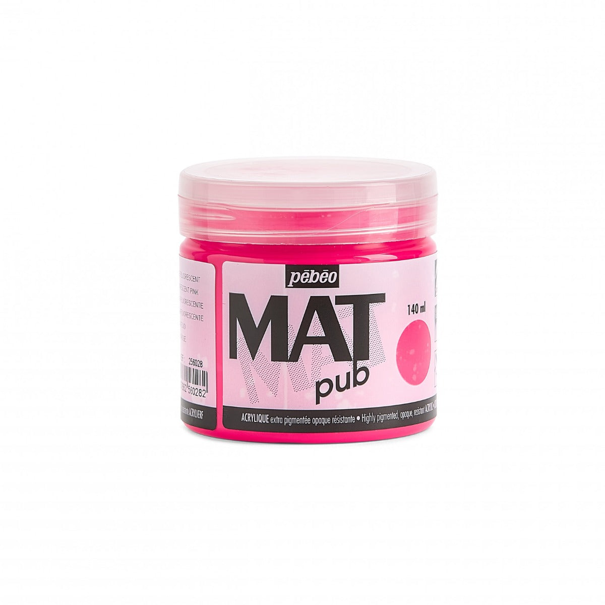 Pebeo Mat Pub Peinture acrylique 140 ml - Fluo Roze