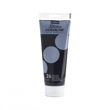 Pebeo Studio Gouache 220 ml - Ivory Black