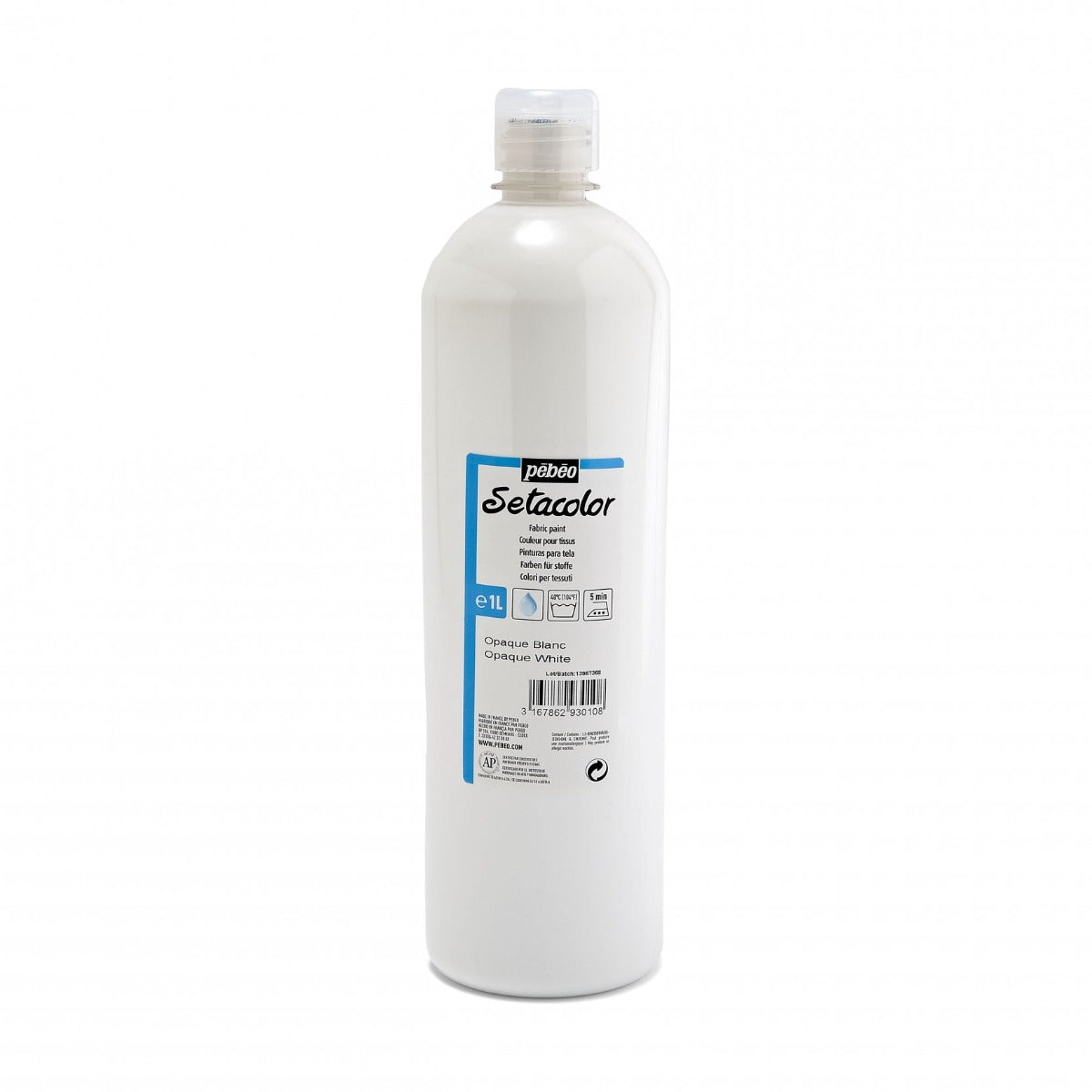 Pebeo Setacolor Opaque Peinture textile 1000 ml - 10 - Blanc