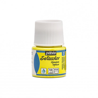 Pebeo Setacolor Opaque Peinture textile 45 ml - 17 - Citroengeel