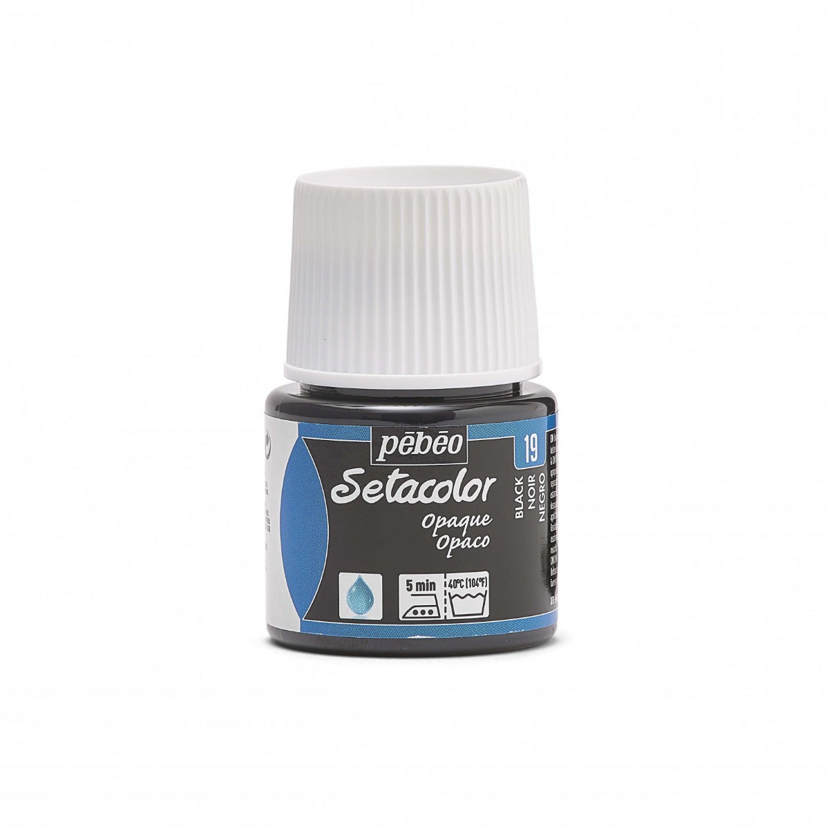 Pebeo Setacolor Opaque Peinture textile 45 ml - 19 - Noir