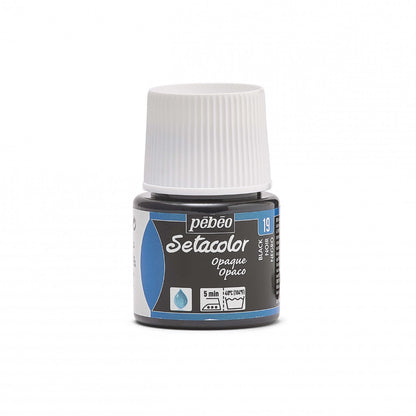 Pebeo Setacolor Opaque Peinture textile 45 ml - 19 - Noir