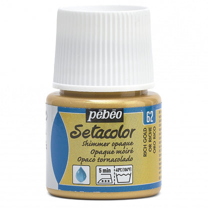 Pebeo Setacolor Shimmer Textielverf 45 ml - 62 - Rijkgoud Moiré