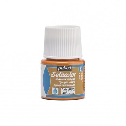 Pebeo Setacolor Shimmer Textielverf 45 ml - 63 - Steenrood Moiré