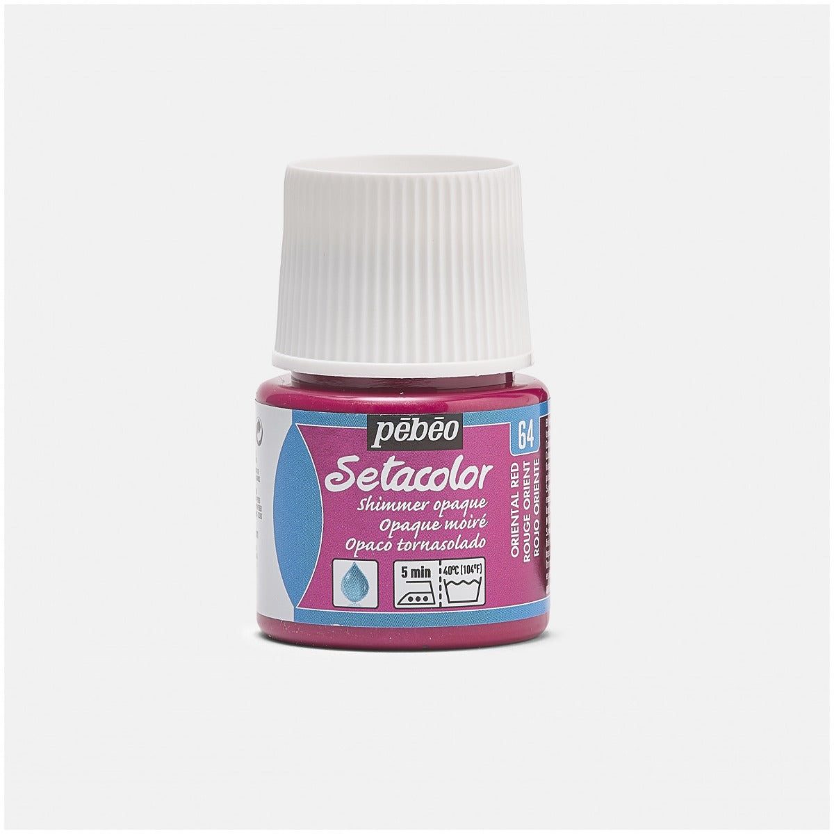 Pebeo Setacolor Shimmer Peinture textile 45 ml - 64 - Oriental Rouge Moiré