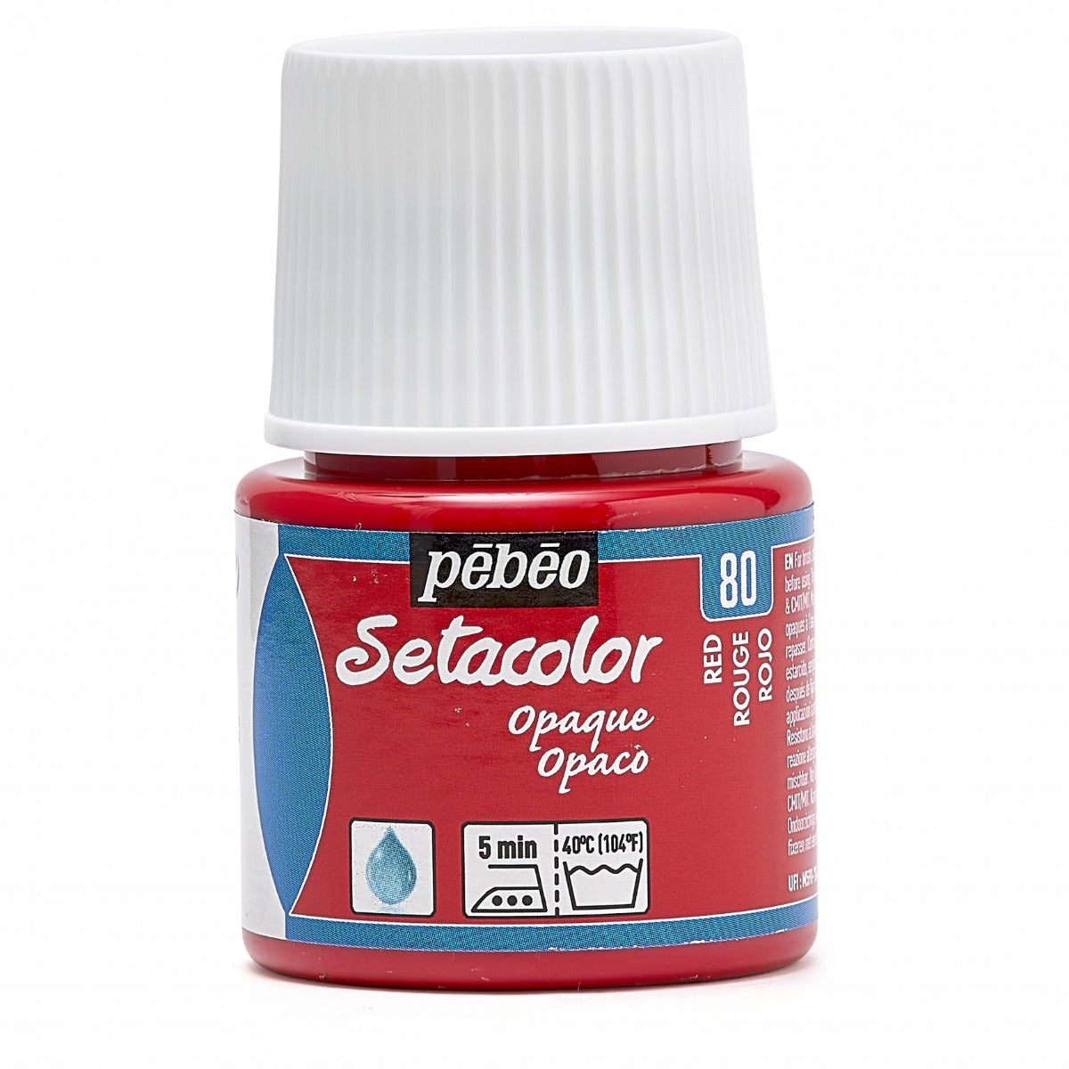 Pebeo Setacolor Opaque Peinture textile 45 ml - 80 - Rouge