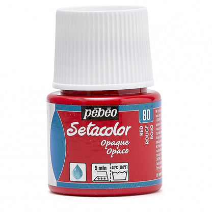 Pebeo Setacolor Opaque Peinture textile 45 ml - 80 - Rouge