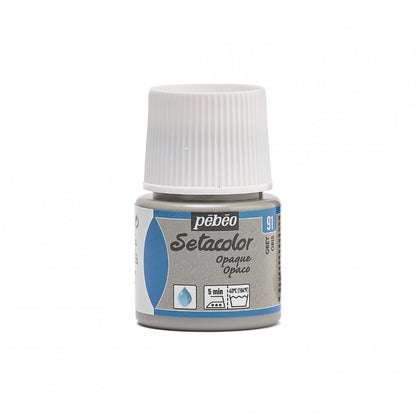 Pebeo Setacolor Opaque Peinture textile 45 ml - 91 - Gris