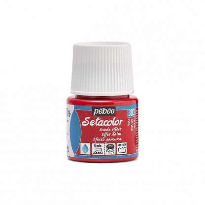 Pebeo Setacolor Opaque Suede Peinture textile 45 ml - Rouge