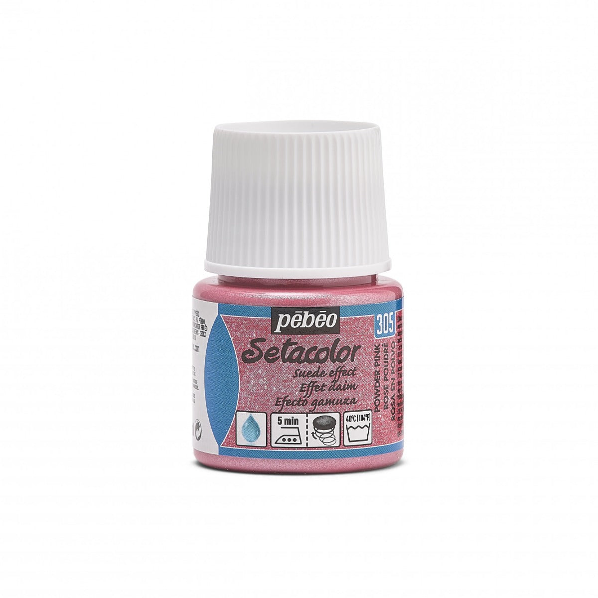 Pebeo Setacolor Opaque Suede Peinture textile 45 ml - Poederroze