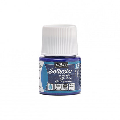 Pebeo Setacolor Opaque Suede Peinture textile 45 ml - Marine