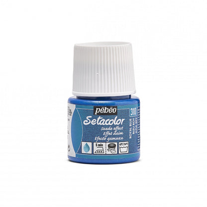 Pebeo Setacolor Opaque Suede Peinture textile 45 ml - Koningsblauw
