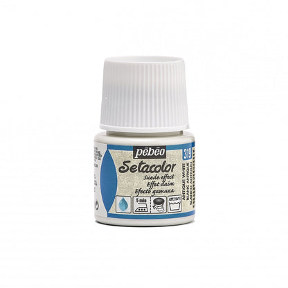 Pebeo Setacolor Opaque Suede Peinture textile 45 ml - Blanc antique