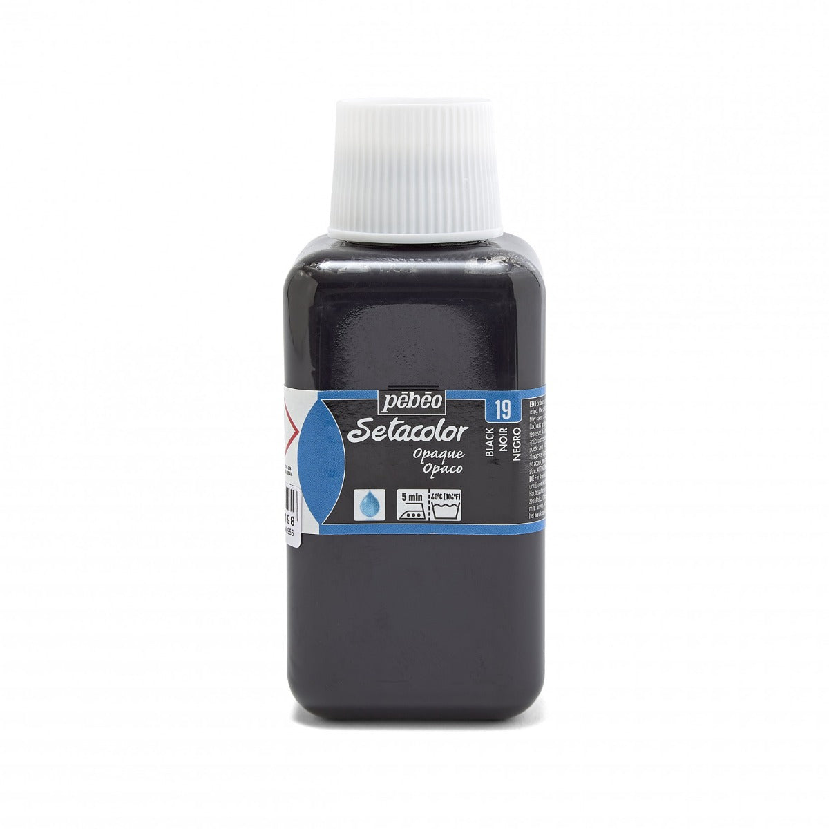 Pebeo Setacolor Opaque Peinture textile 250 ml - 19 - Noir