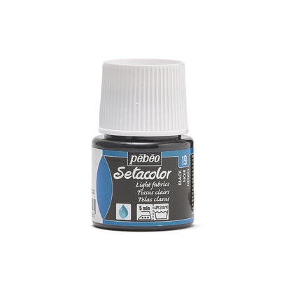 Pebeo Setacolor Light Fabric Peinture textile 45 ml - 19 - Noir