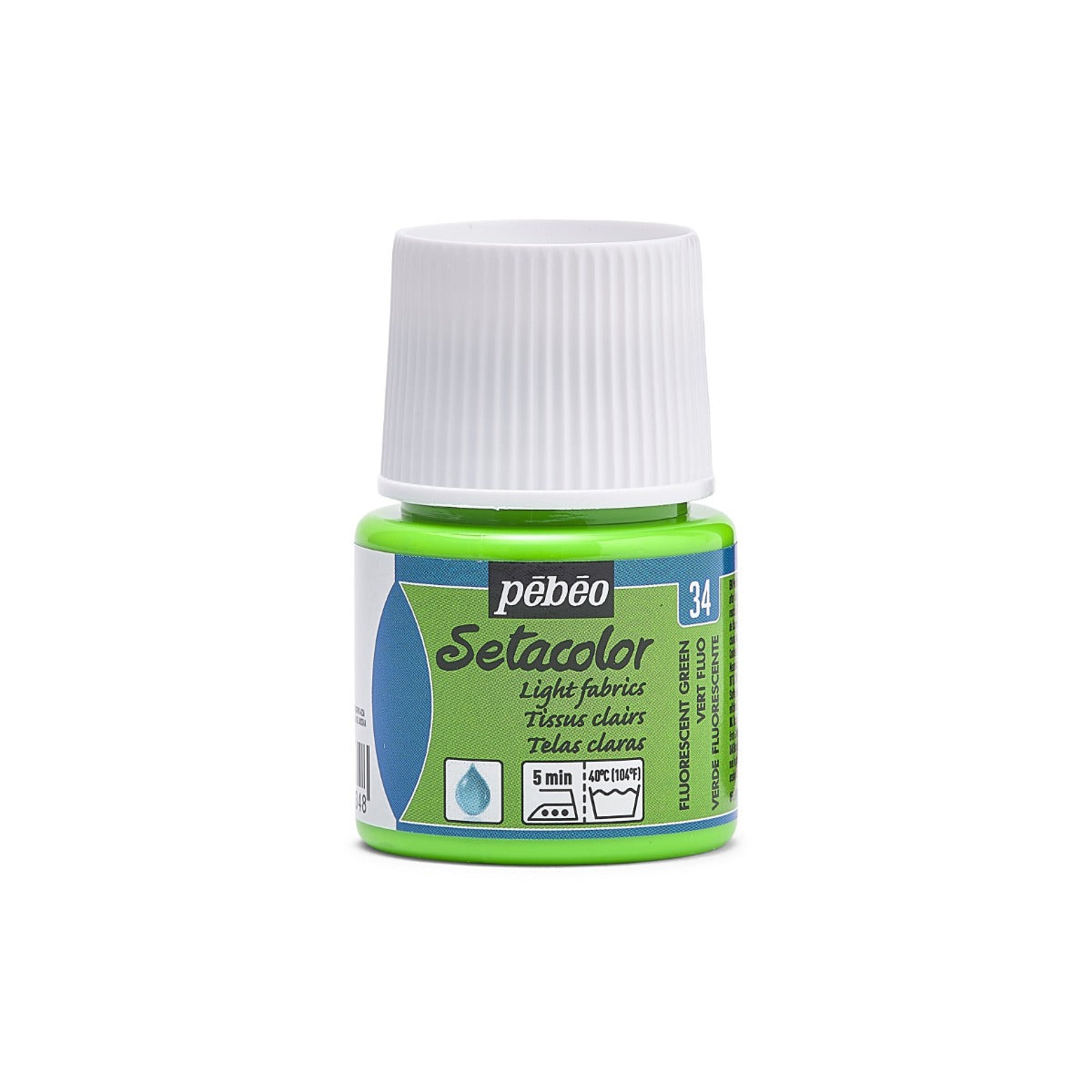 Pebeo Setacolor Light Fabric Peinture textile 45 ml - 34 - Fluo Vert