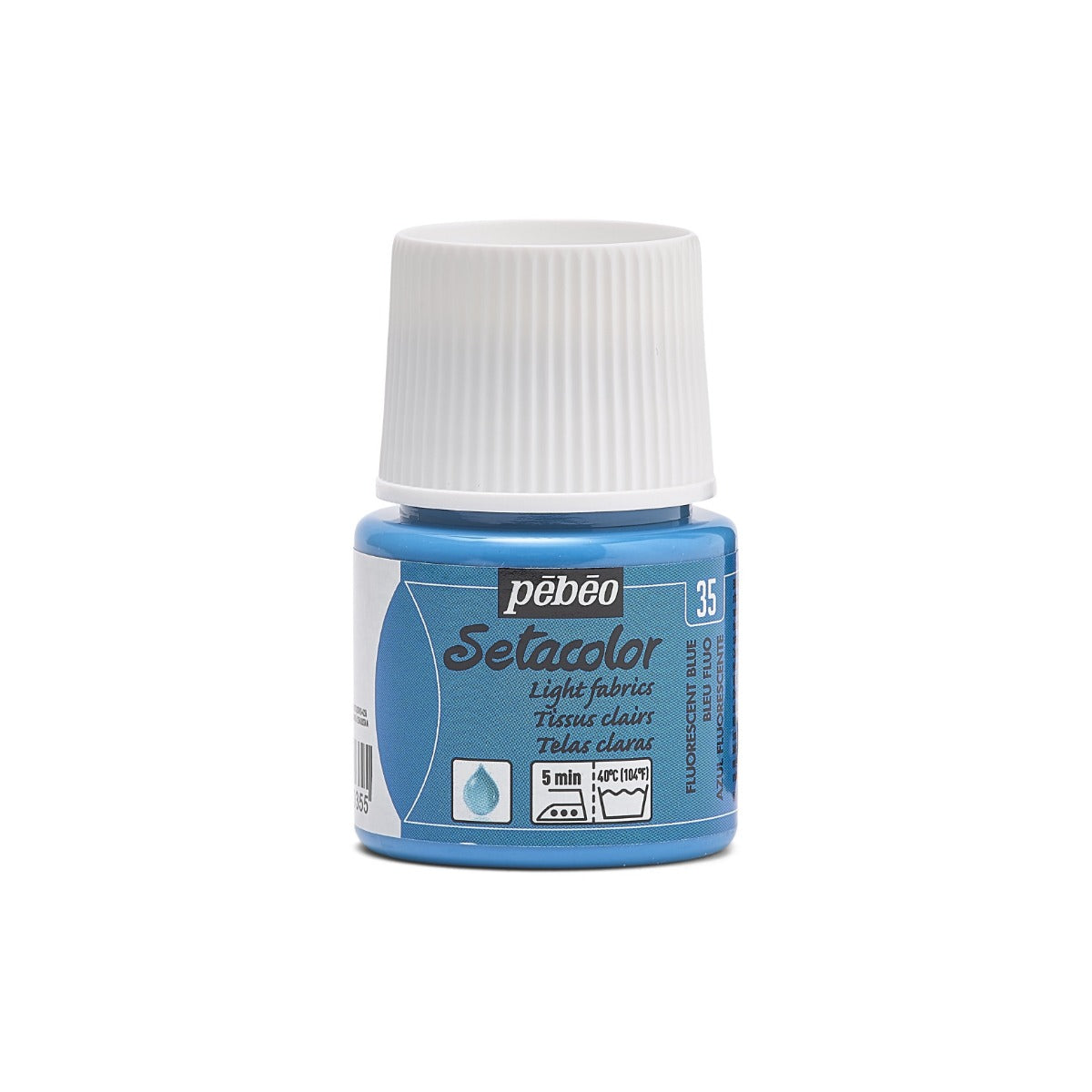 Pebeo Setacolor Light Fabric Peinture textile 45 ml - 35 - Fluo Bleu