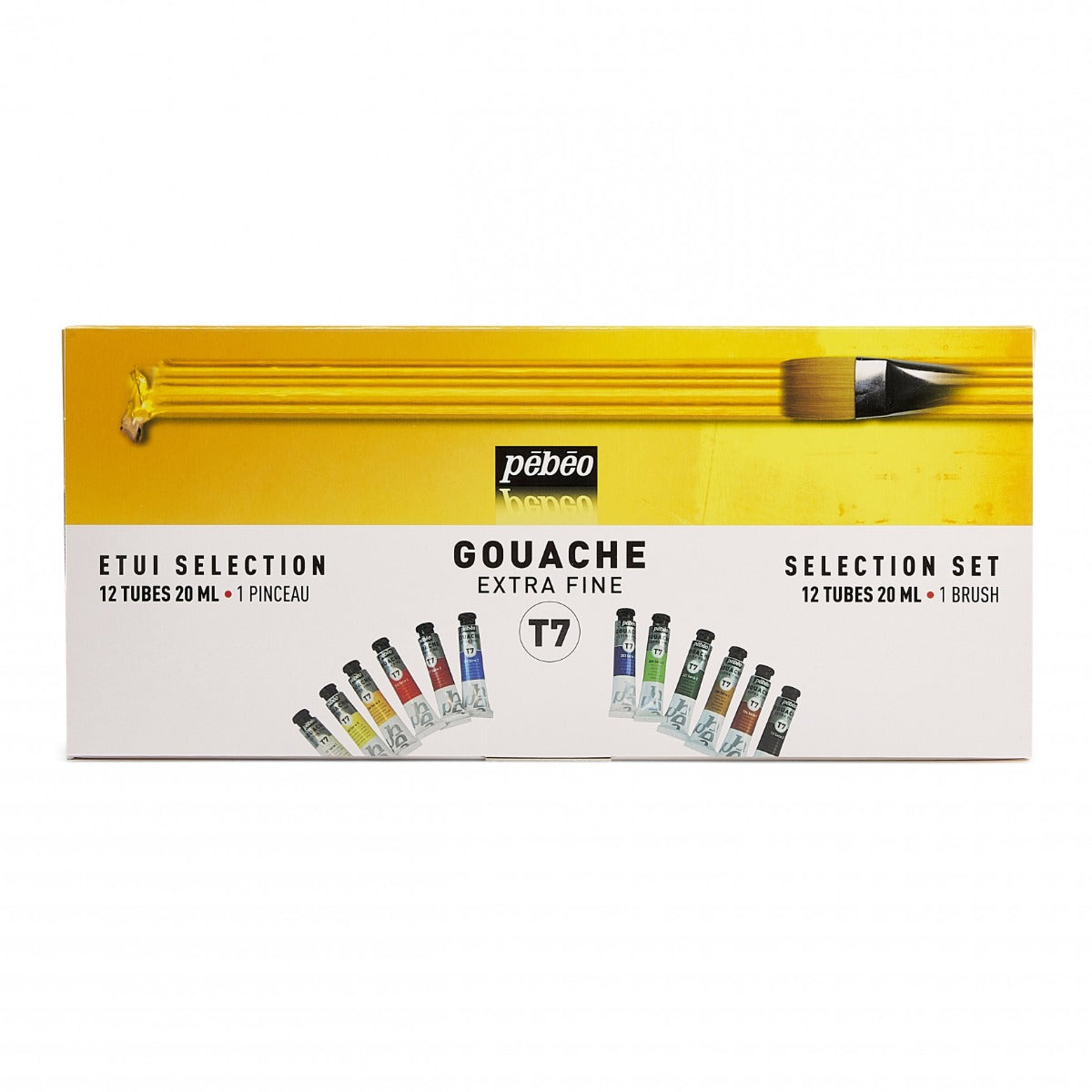 Extrafijne Gouache T7 Etui Selectie: Assortiment 12 Tubes 20 ml. - Default Title