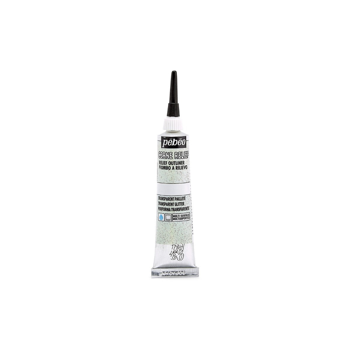 Pebeo Cerne Relief Omlijning 20 ml - Transparent Paillettes