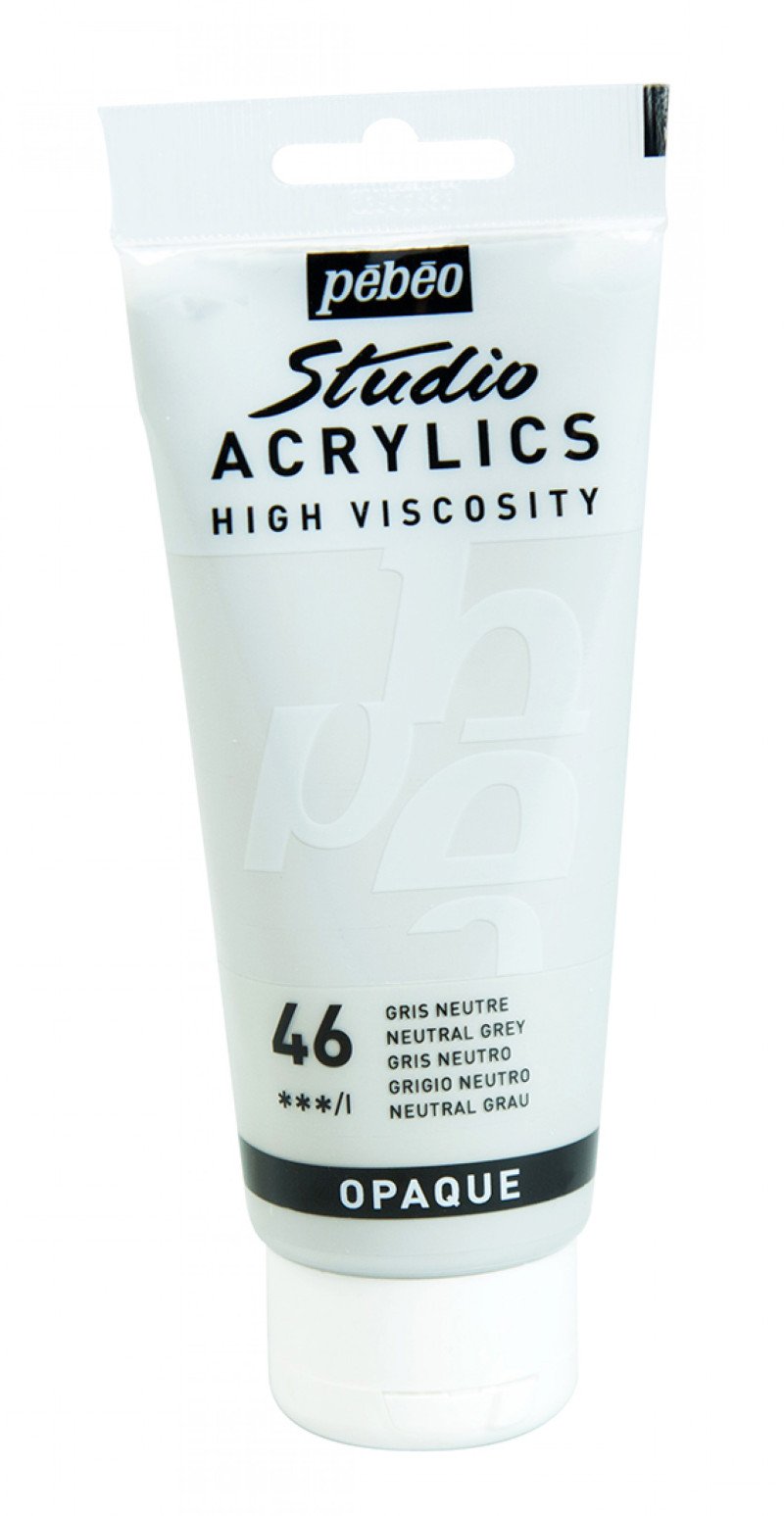 Pebeo Studio Peinture acrylique 100 ml - 46 - Gris neutre
