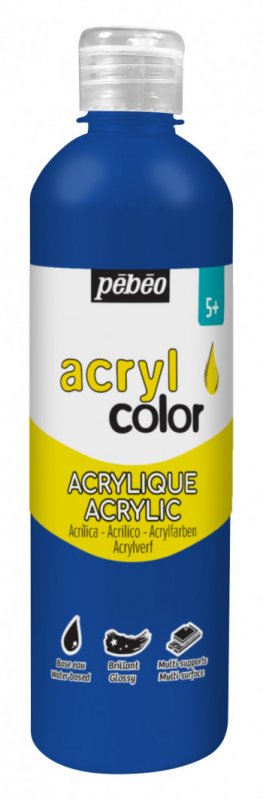 Pebeo Acrylcolor Peinture acrylique fluide 500 ml - Primary Blue