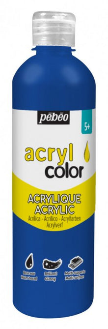 Pebeo Acrylcolor Peinture acrylique fluide 500 ml - Primary Blue