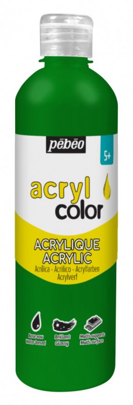 Pebeo Acrylcolor Peinture acrylique fluide 500 ml - Vert foncé