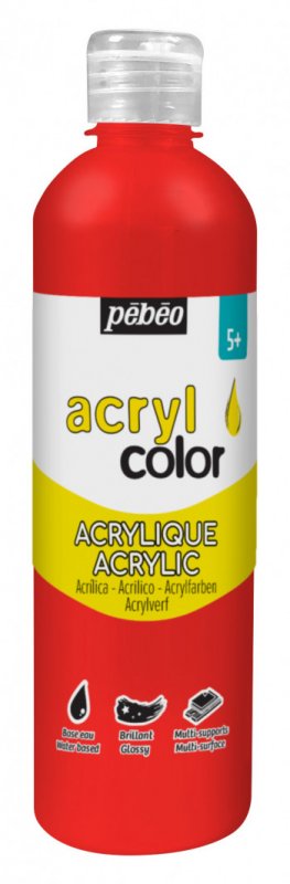 Pebeo Acrylcolor Peinture acrylique fluide 500 ml - Primary Red