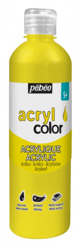 Pebeo Acrylcolor Peinture acrylique fluide 500 ml - Jaune primaire