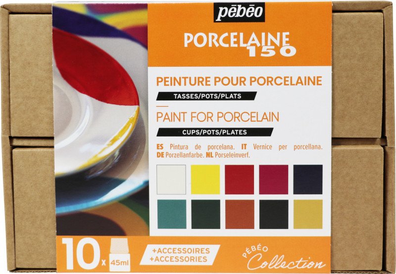 Pebeo Porcelaine 150 Sets - Ontdekkingset P150 glanzend Couleurs 1 - 12 x 20 ml