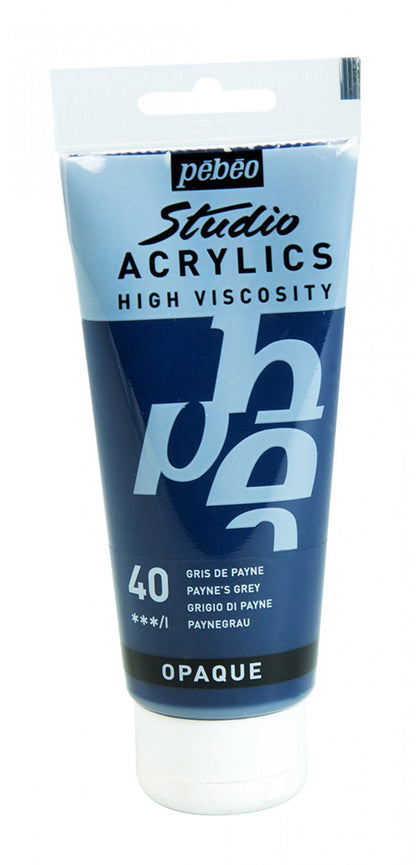 Pebeo Studio Peinture acrylique 100 ml - 40 - Gris de Payne