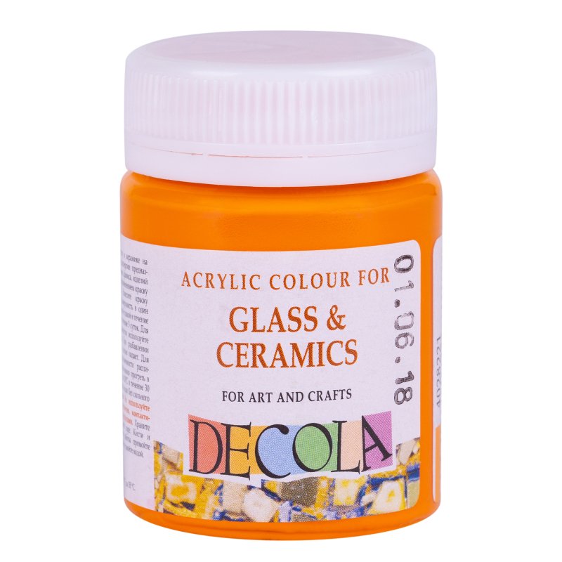 Decola Glass & Ceramics Peinture acrylique 50 ml - Yellow Deep