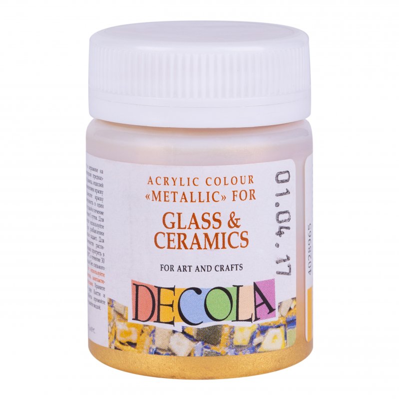 Decola Glass & Ceramics Peinture acrylique 50 ml - Or